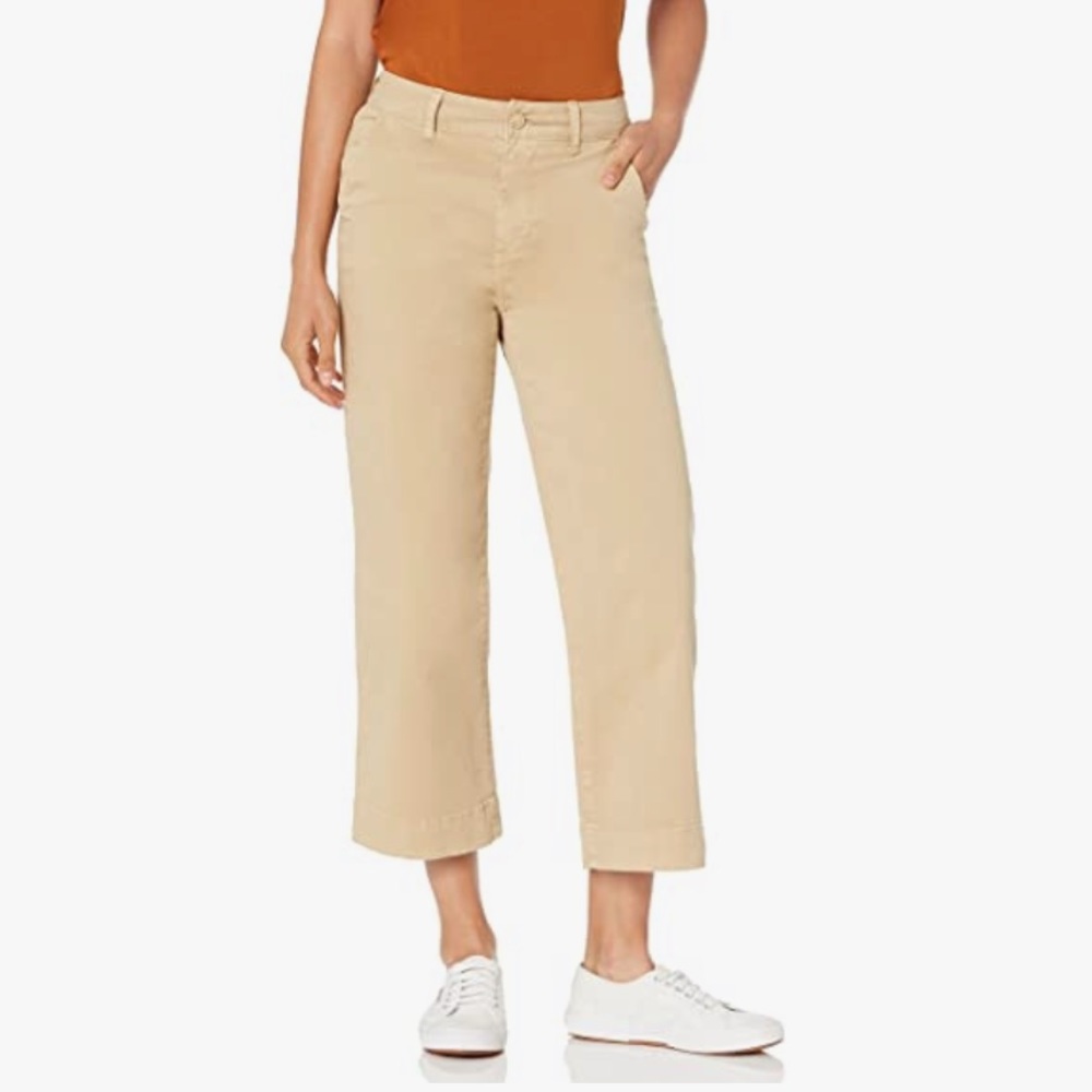 Daily ritual Women's Washed Chino Wide Leg Pant